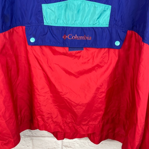 Columbia Color Block Red Blue Windbreaker Size XL - Picture 3 of 5